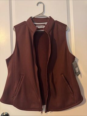 Women’s brown NWT LG Ridgecut outdoor full zip vest workwear cabincore